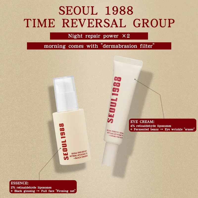 SEOUL 1988 Vitamin C Wrinkle Care 4% Retinol Ginseng Face Serum Firm Fine Lines Eye Cream