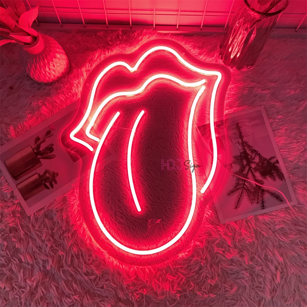 Neon Led Sign Mouth Visual Love LED Night Lights USB Sign Bedroom Room Wall Party Decor Wedding Decoration Boardsign Neon Lights