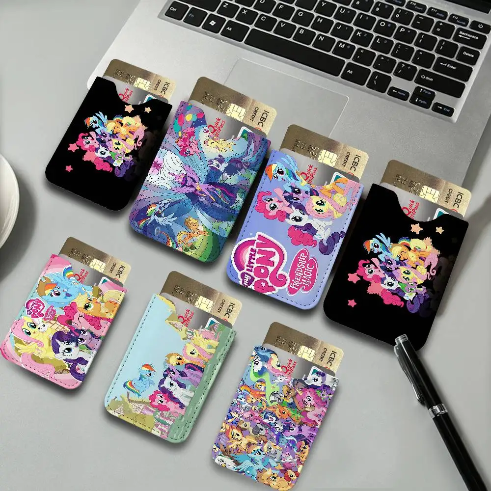 Cartoon L-Little Cute P-Pony Card Protect Credit Bank Card Holder Case Slim Wallet Protector for Men Travel Shopping