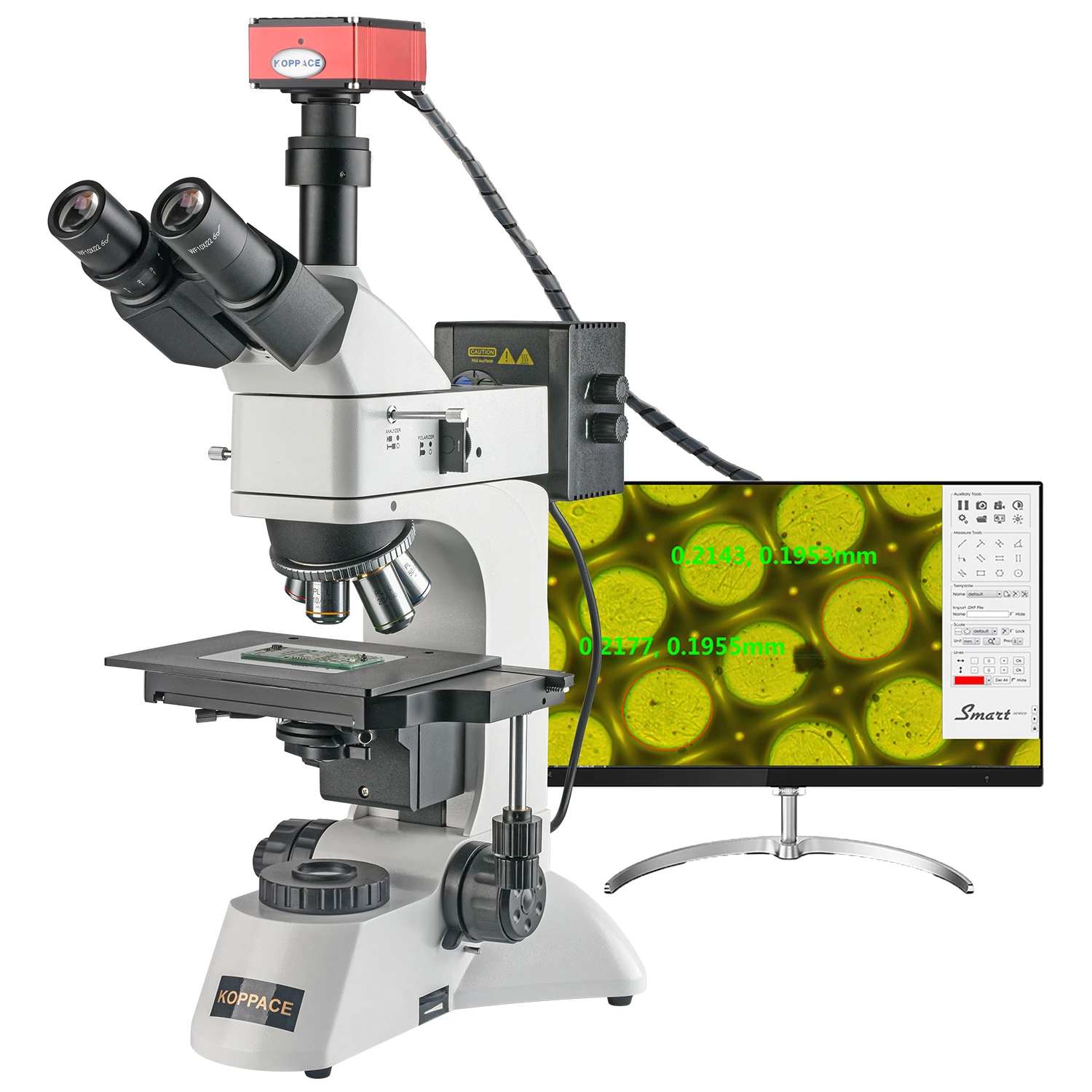

KOPPACE 340X-3400X Metallurgical Microscope 2Million Pixels 2K Camera Supports Measurementand Video Recording