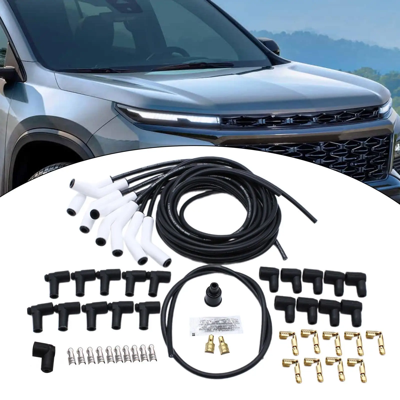 

Spark Plug Wire Set Replace Parts 9002C Auto Accessories High Temperature
