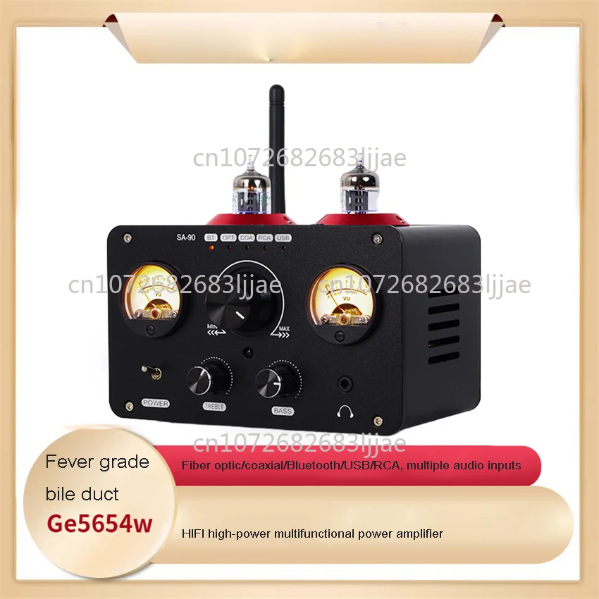 

HiFi Electronic Tube Small Audio Power Amplifier DC 24V SA-90 Household Fever grade Gallbladder Amplifier U Disk Bluetooth