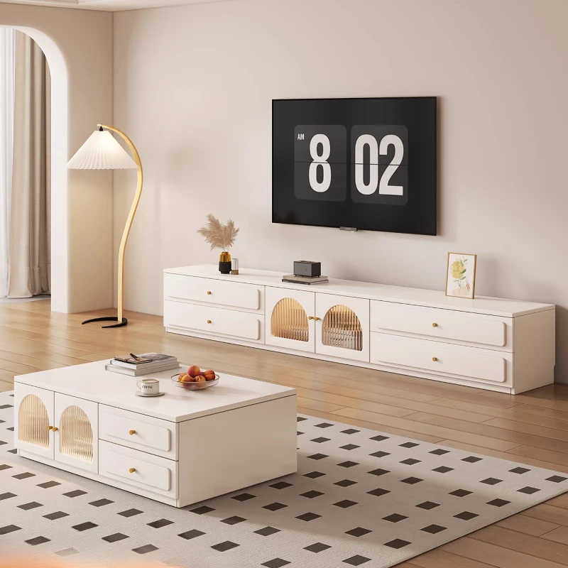 Interior Apartments Floor Tv Cabinet White Lounges Nordic Tv Cabinet Modern Library Muebles Para Hogar Comfortable Furniture