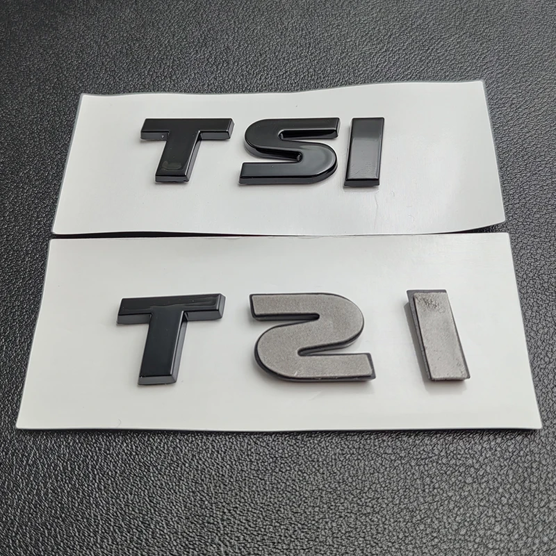 3D ABS Black Logo TSI Emblem Car Trunk Badge Decal