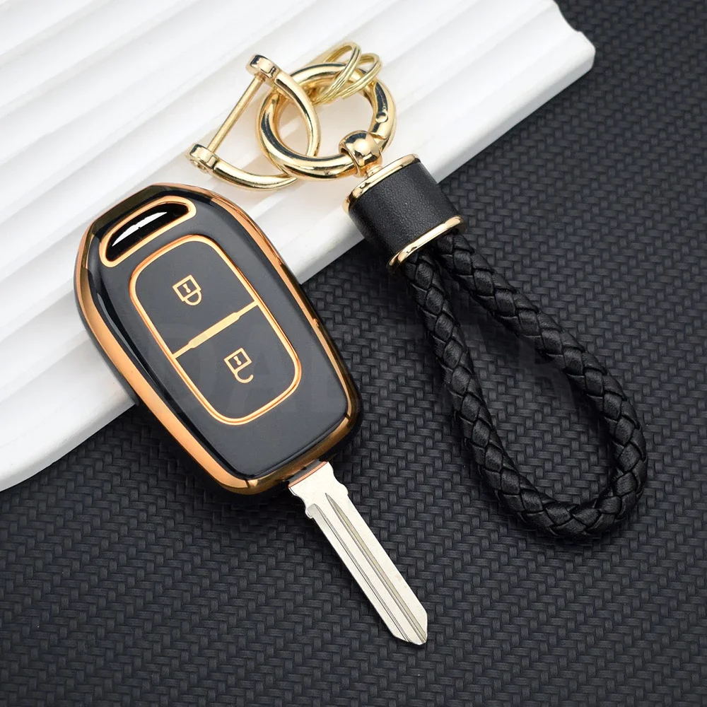 2 Buttons TPU Car Key Cover Case Shell for Renault Duster Dacia Scenic Master Megane 2016 2017 Auto Accessories