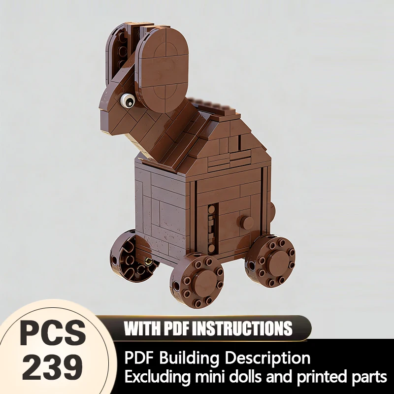 

Creators Animal Series Model MOC Building Bricks Trojan Rabbit Modular Technology Gifts Holiday Assemble Children Toys Suit