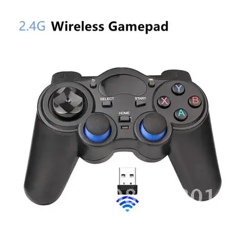 

Wireless Game Controller Joystick Gamepad 2.4G With Micro USB OTG Converter Adapter For Android TV Box For PC PS3