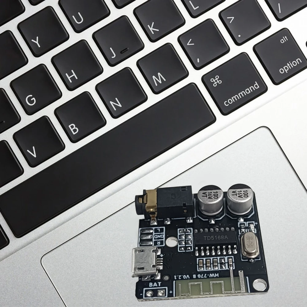 MP3 Decoding Player Board Bluetooth-Compatible 4.1/5.0 3.5mm Audio Aux Decoding Player Amplifier Board Micro USB 5V Powered