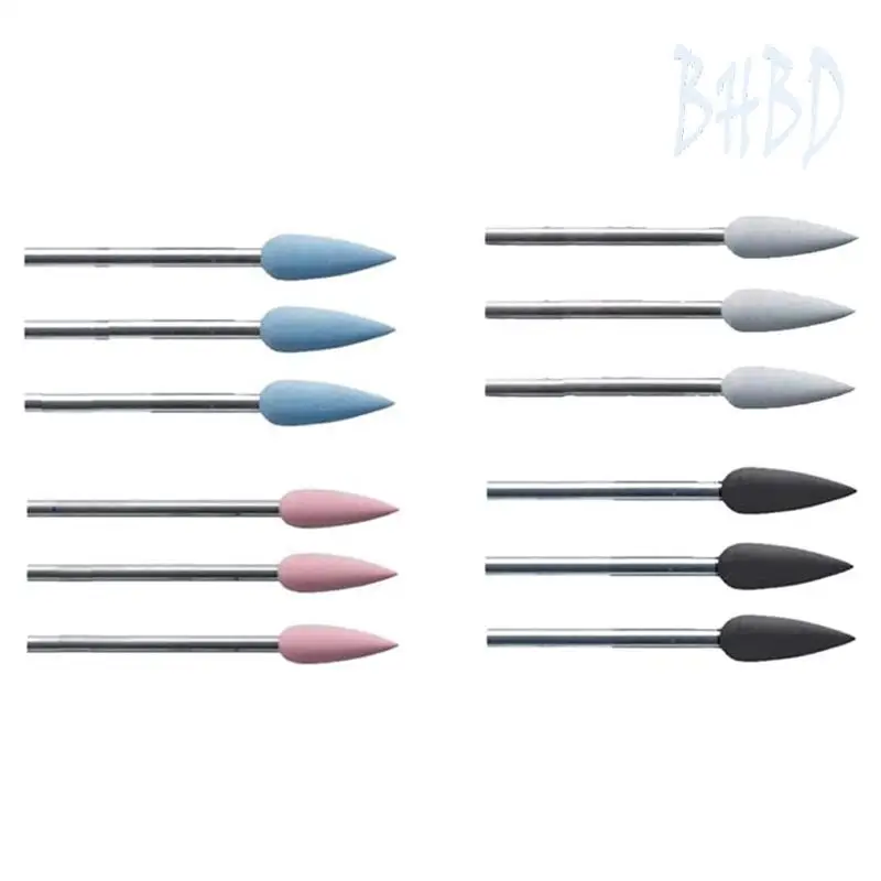

BHBD-Silicone Pointed Teardrop Polisher Set Of 12 Silicone Polishing 15 X 5.5Mm Kit Assortment 4 Grades
