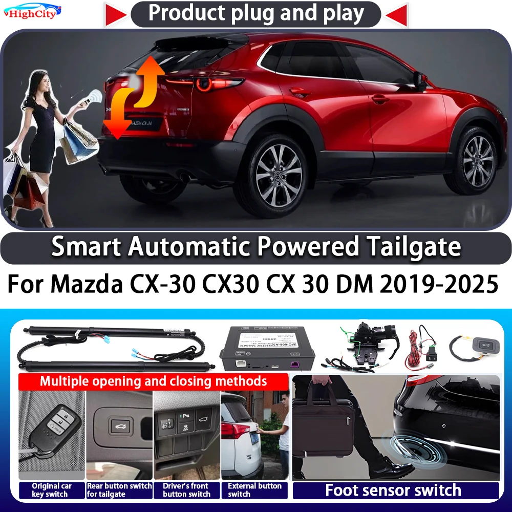 

For Mazda CX-30 CX30 CX 30 DM 2019-2025 OEM Smart Automatic Powered Tailgate Key Control Trunk Lift Close Kit Power Tailgate