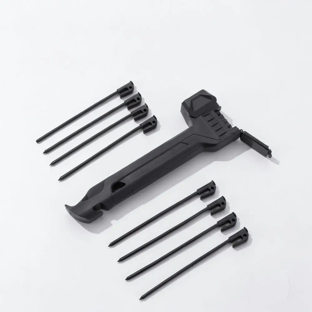 Outdoor Tent Stake Hammer Camping Accessory Tool Set Plastic Mallet For Canopy Shelter Setup Ground Nail Puller Equipment