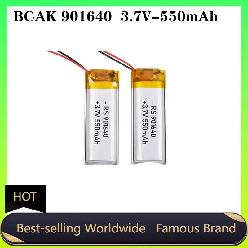 Hot Style BCAK 901640 3.7V 550mAh Hight Quality Polymer Lithium Battery for Adult Products Beauty Instrument  Headset Bluetooth