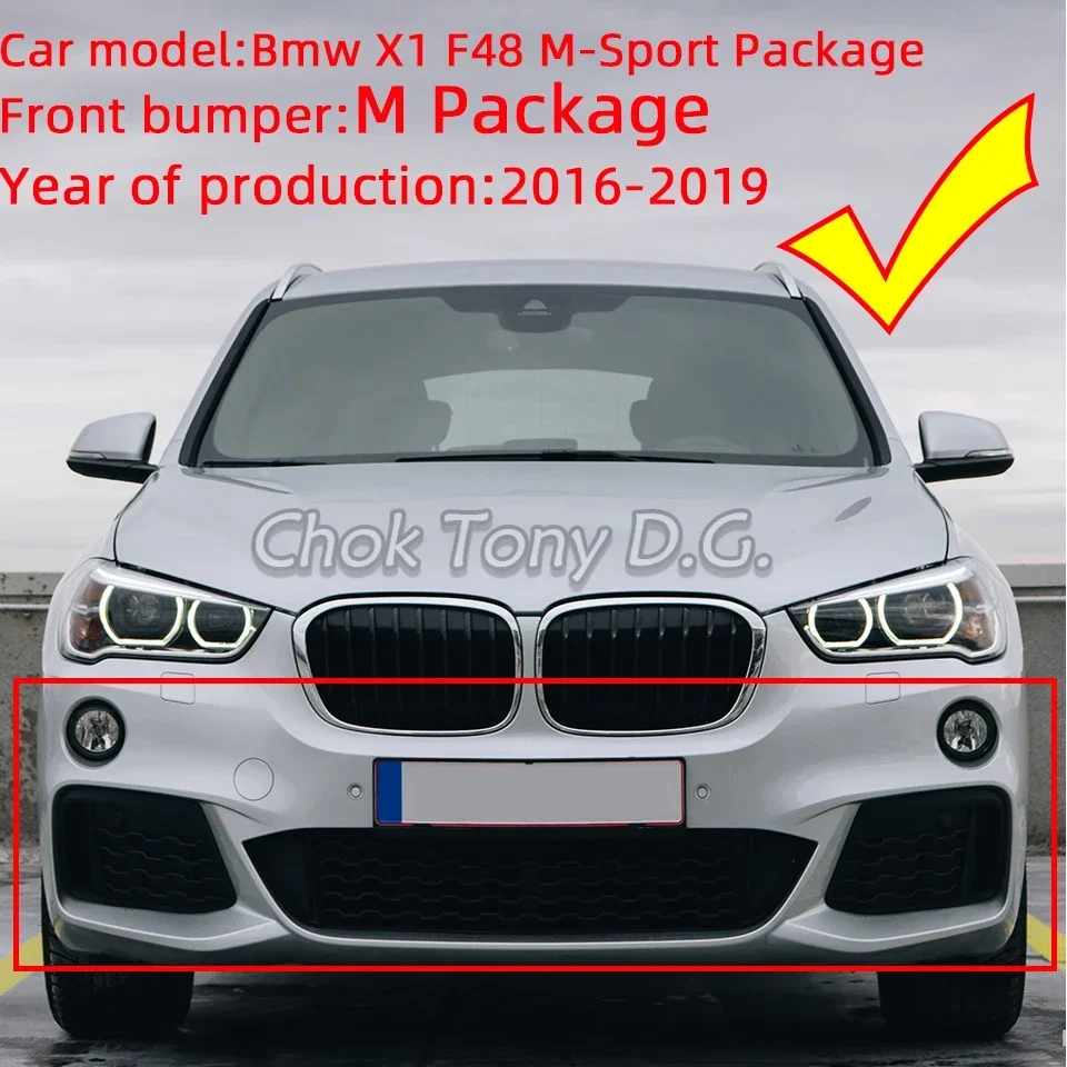 Para bmw x1 f48 m-sport 2016-2019 tampa de transporte dianteiro traseiro gancho de reboque capa decoração escudo pintado # 51118072810 51128073059