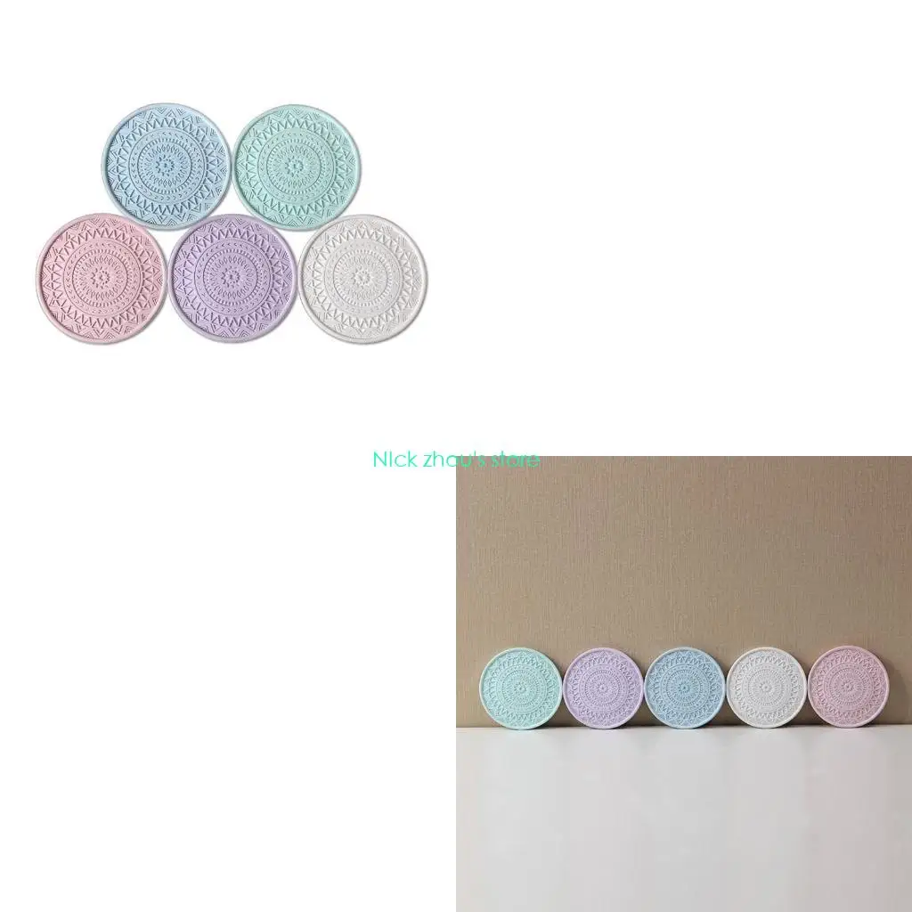 

E15E Mandala Tea Tray Mold Silicone Epoxy Resin Placemat Mold Used to Make Artificial Agate Pieces Coasters