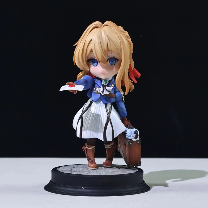 Cute Chibi Violet Evergarden Anime Pvc Figure Two Dimensional Anime Merchandise Collectible Statue Desktop Tabletop Ornament
