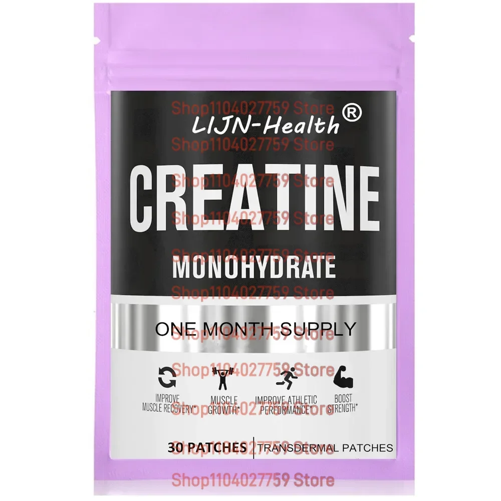 Creatine Monohydrate Transdermal Patches for Muscle Growth, Increased Strength, Enhanced Energy Output 30 Patches