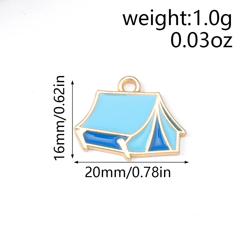 Leslie 10 stücke Neue Outdoor Camping Serie Kamera Taschenlampe Rucksack Stuhl Zelt Charms Anhänger Für DIY Schmuck Zubehör – Detail 12