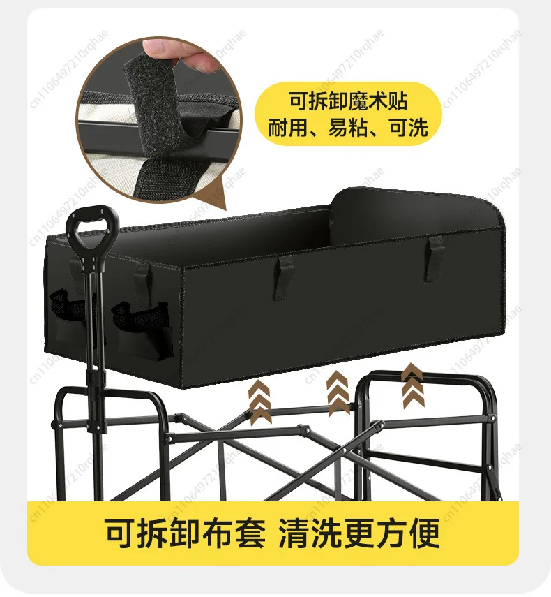 

Outdoor camping cart Foldable trolley Camping small trailer Camp wagon Stall Picnic Portable trolley