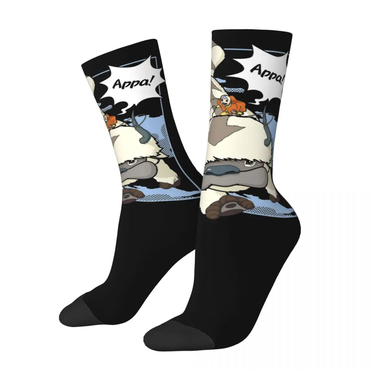 Winter Warm Retro Unisex Avatar-The Last Airbender Appa Yip Yip Socks Breathable Basketball Socks