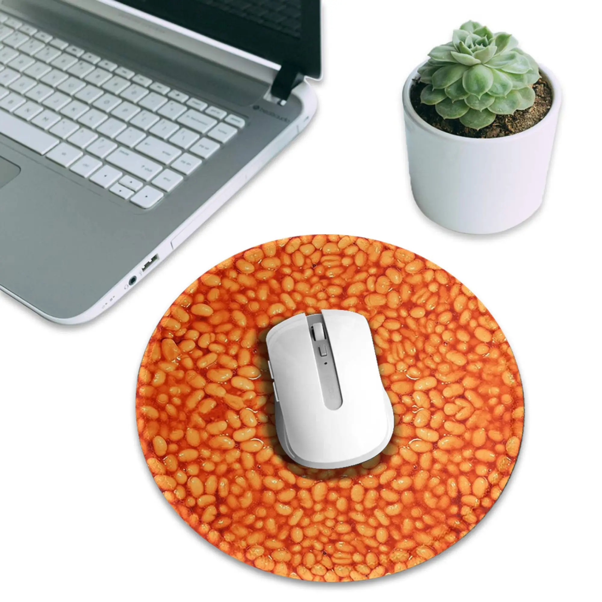 Baked Beans In Things Pattern Mouse Pad Computer Keyboard Mouse Mat Gaming PC Laptop Desk Mat Office Accessories Table Mats
