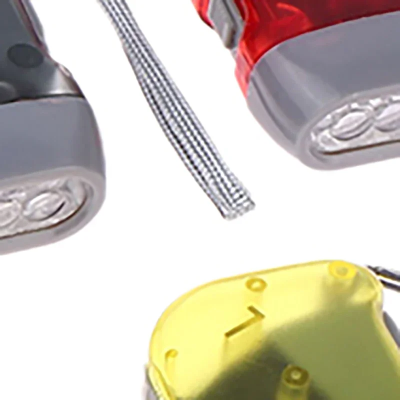 1Pc LED Hand Pressing Dynamo Crank Power Wind Up Flashlight Mini Self Generating Torch Camping Lamp Outdoor Home Supplies