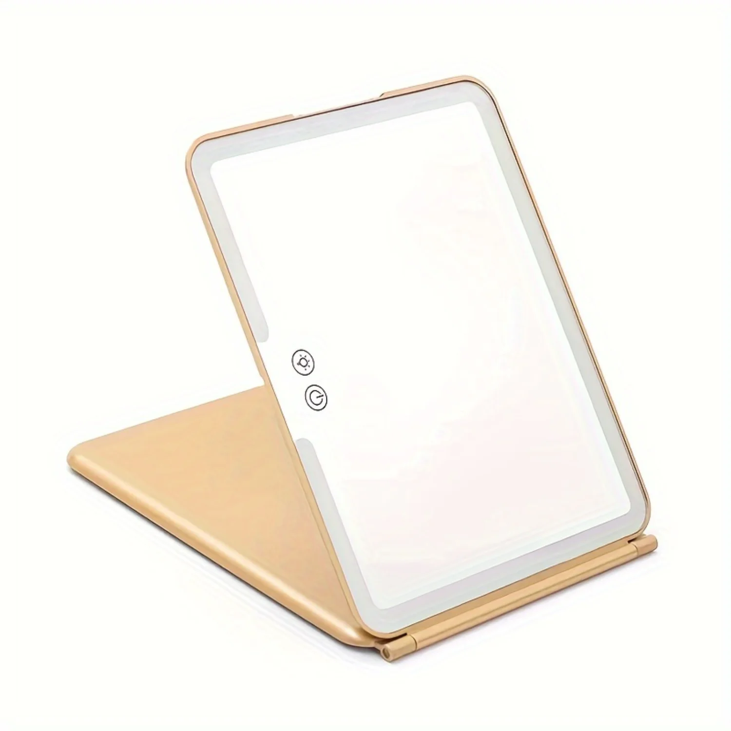 1pc LED Makeup Mirror, Portable Large Beauty Makeup Mirror, Folding Makeup Mirror With Lamp, Tabletop Mirror