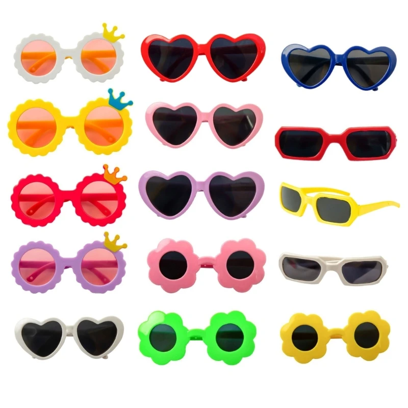 Dog Sunglasses Pet Products Heart Reflection Eye Wear Glasses for Small Dog Pet Photos Accessories Dropship