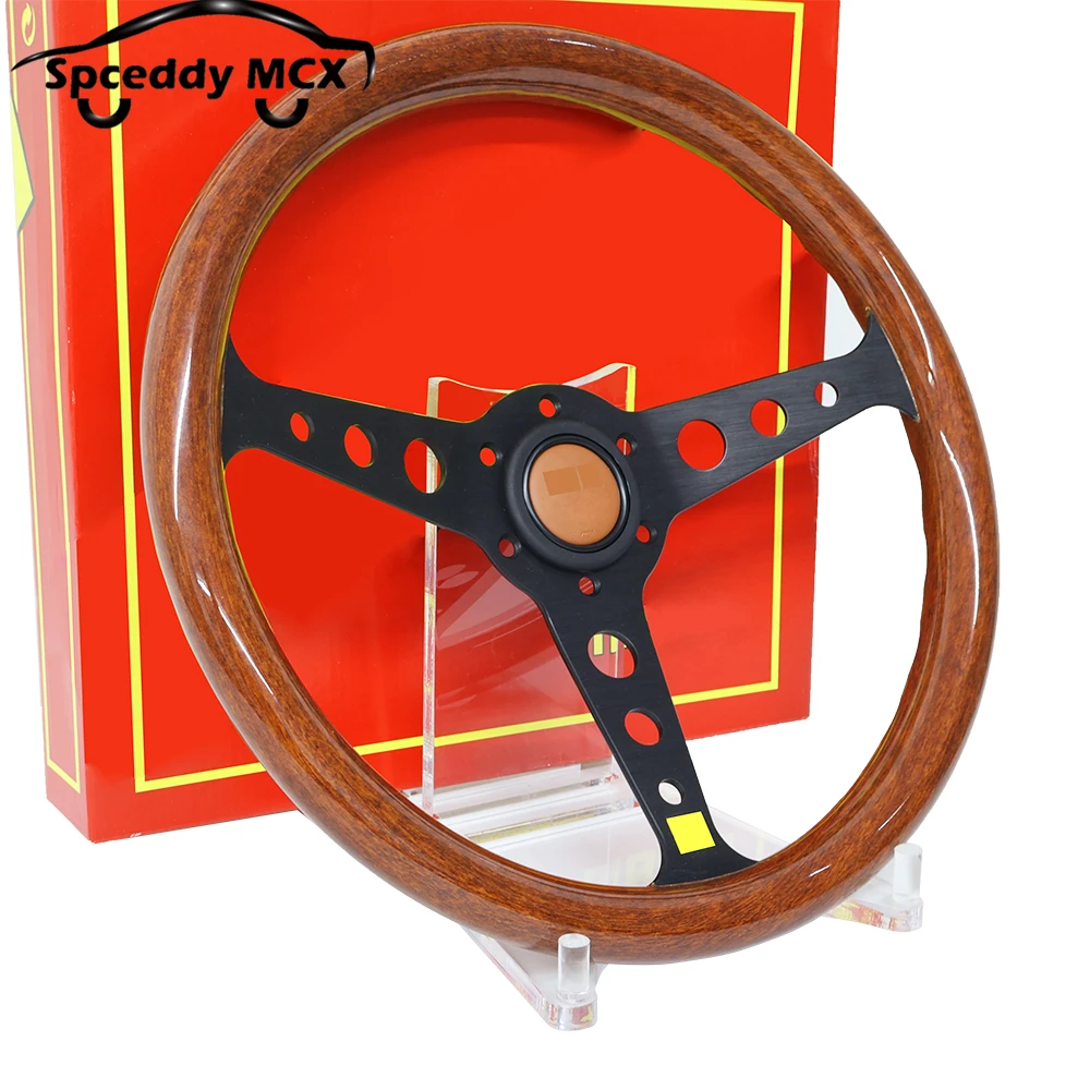 Universal Indy Wood Grain Sport Steering Wheel 14inch 350mm Classic Racing JDM Steering Wheel Car Universal