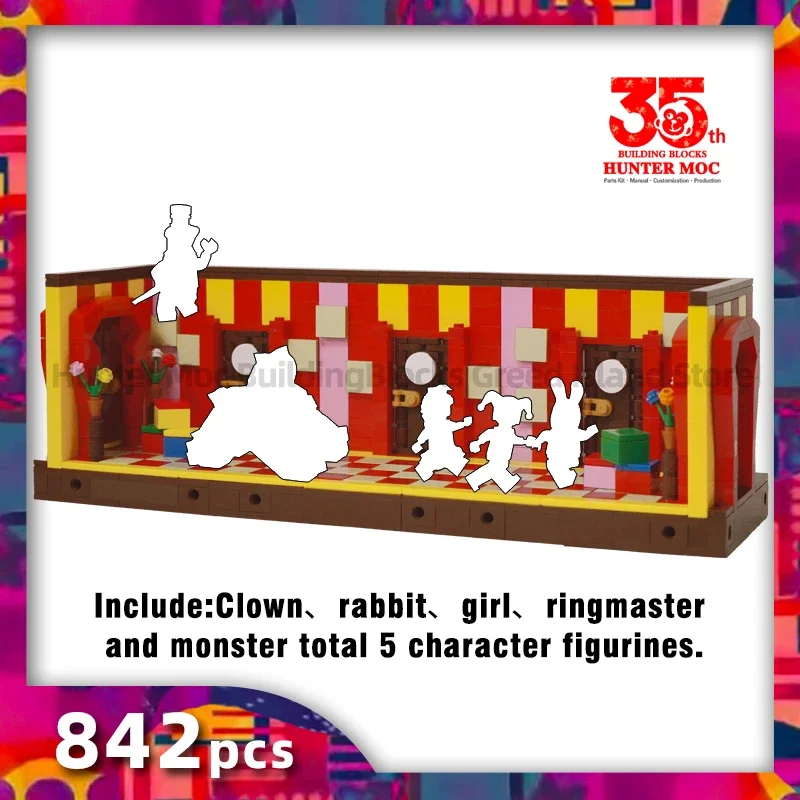 the amazing digital circus toy jax pomni characters action figures building blocks clown bricks rabbit Children birthday gift