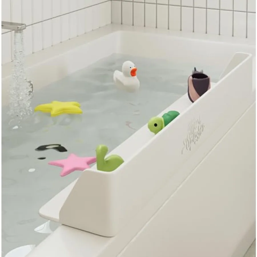 

Original PlayPad Bathtub Splash Guard Play Shelf - Toy Tray Caddy Holder Storage - Suction Cups Attach to Bath Tub - No Mess Wa