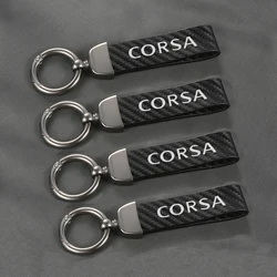 Car PU Leather Keychain Accessories For Opel Corsa C D E F A B Gsi 1.6T OPC Line 1.4T Turbo Corsavan 2004 2007 2008 2011 2015