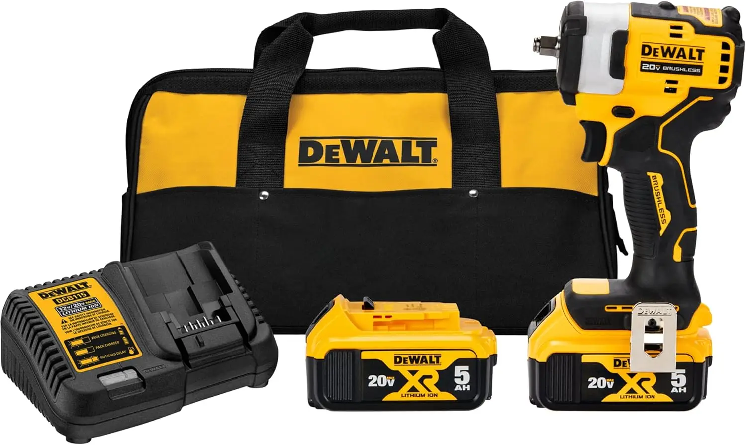 

DEWALT DCF913P2 20V MAX* 3/8 in. Cordless Impact Wrench with Hog Ring Anvil Kit