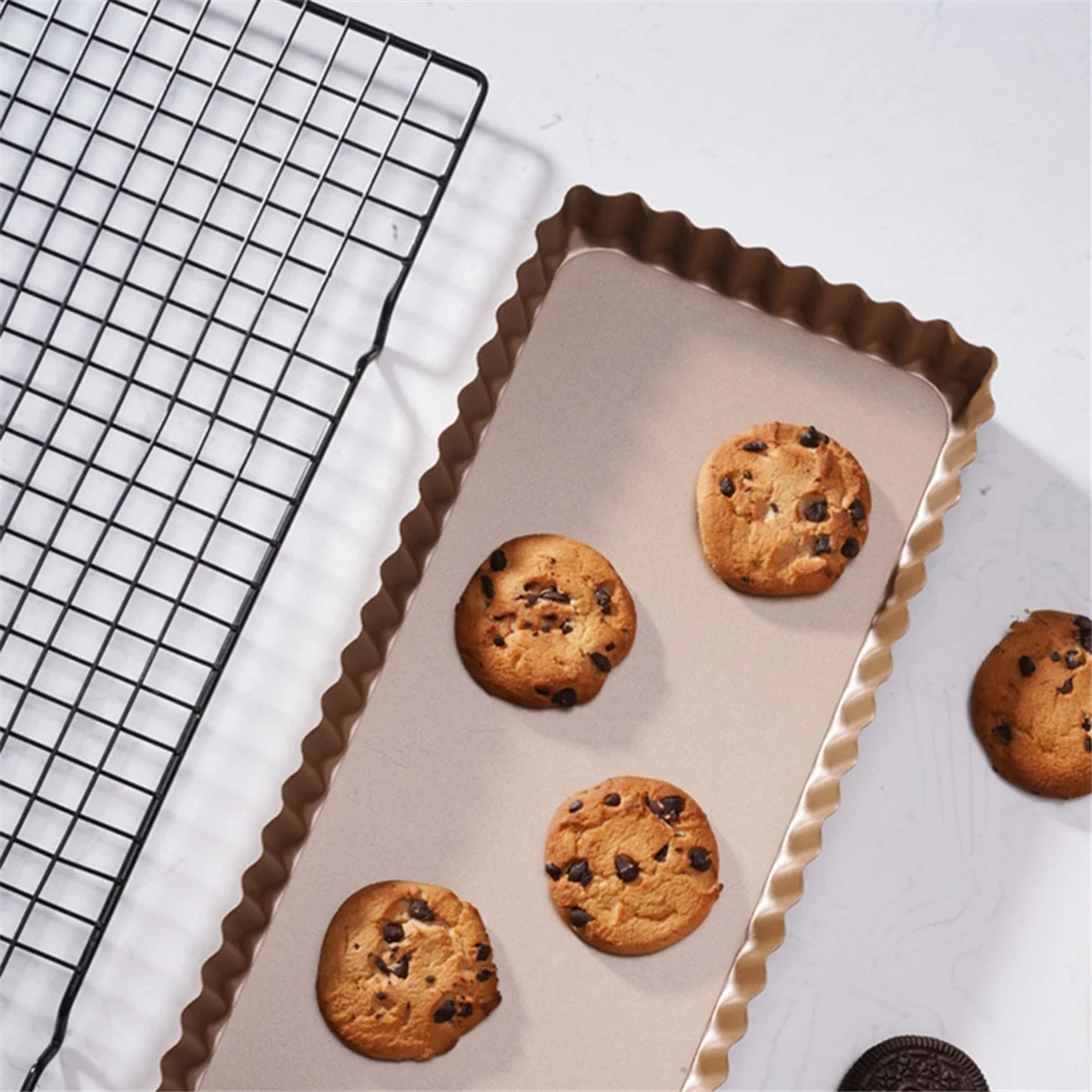 ONCE 14 Inch Cake Mold Baking Tool Toast Bread Loaf Pan with Removeable Bottom Baking Pan Household Bakeware Baking Pan