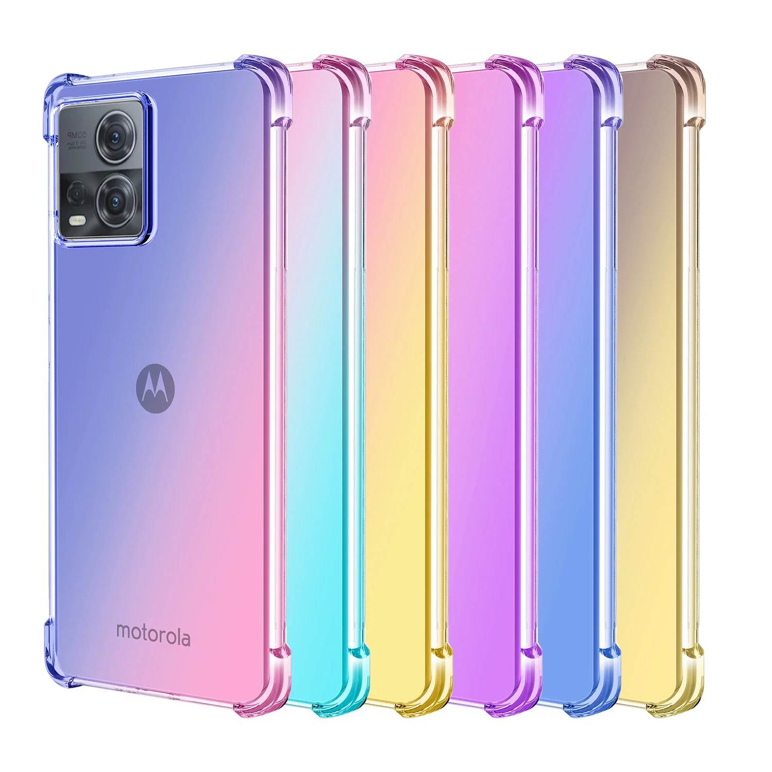 

Moto S30 Pro X30 Edge 30 Pro Lite Ultra Neo 2022 Phone Case Clear Cute Gradient Slim Anti Scratch Flexible TPU Shockproof Cover