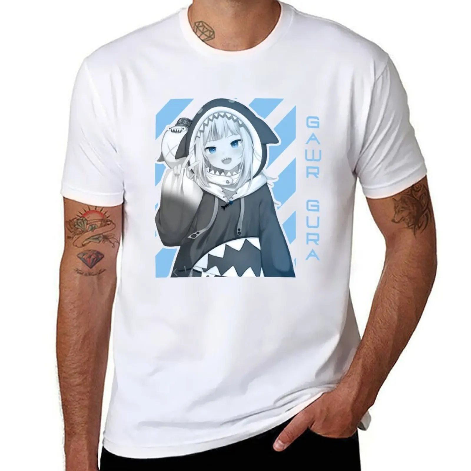 

Gawr Gura Design T-Shirt t shirt man designer man t shirts cotton T-Shirt