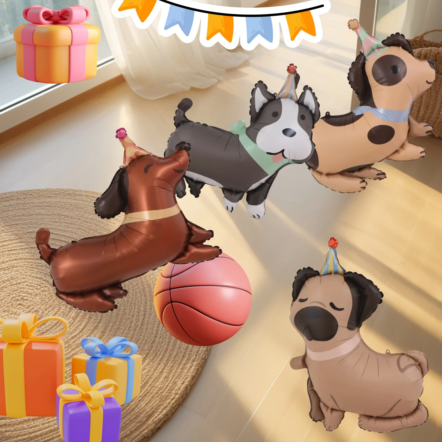 احباط Globos بالونات عيد ميلاد سعيد جرو أنيمي أجش الصلصال الألماني بالون زينة الحفلات استحمام الطفل لطيف مستلزمات الحيوانات الأليفة الاطفال