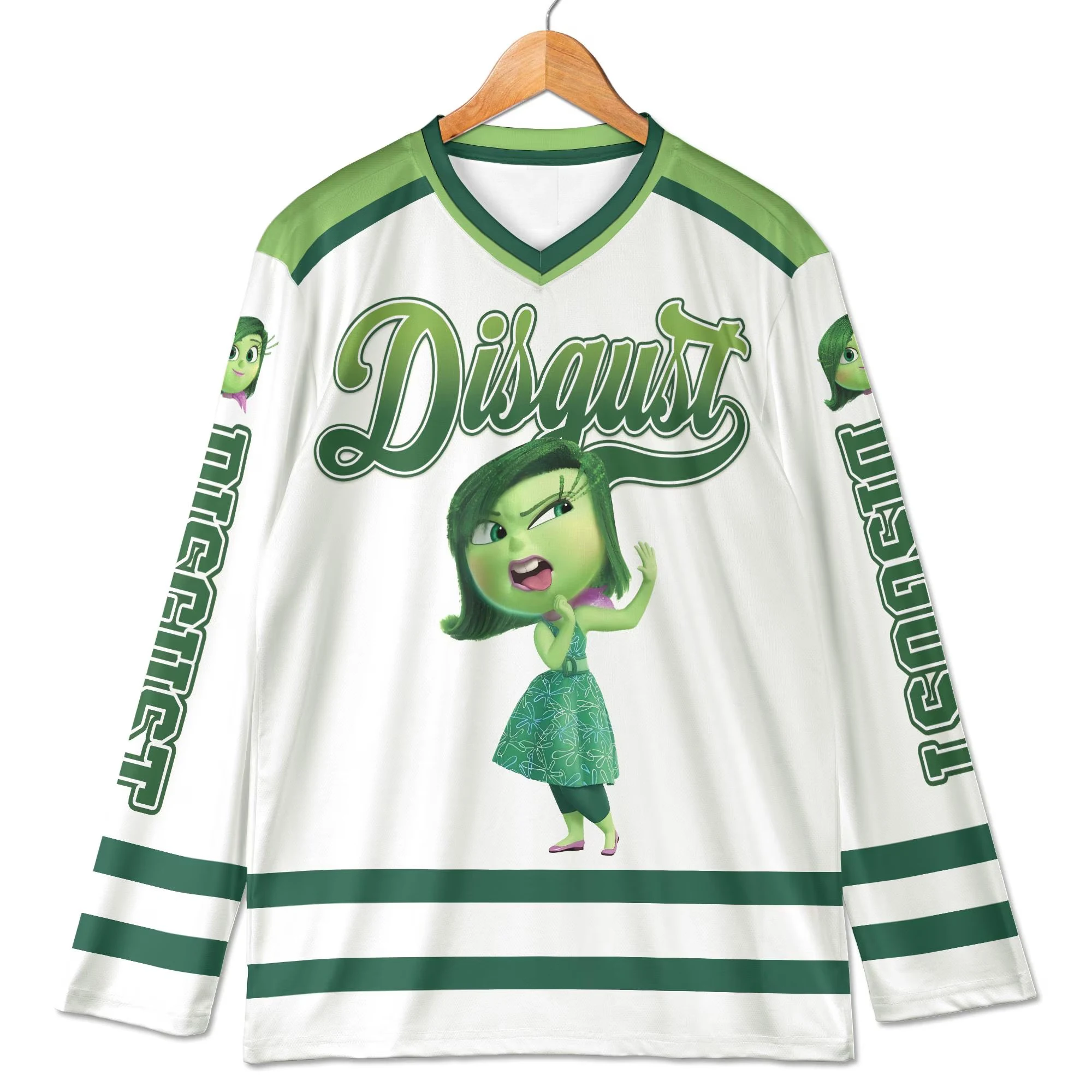 

Disney Inside Out Hocky Player Jersey Athleisure Adult Kids Long Sleeve T-Shirts Breathable Quick-drying Comfy Soft Strentchy