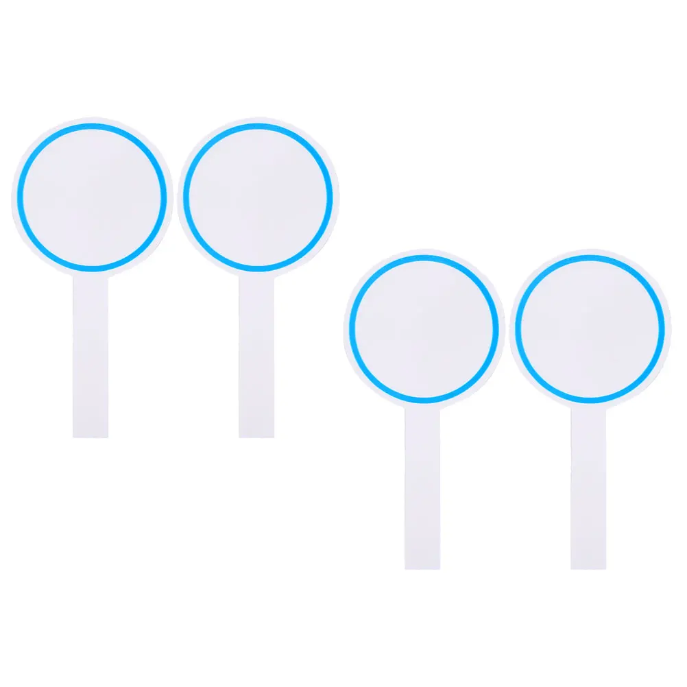 Placa de escrita portátil, 4 unidades, pás apagáveis a seco, reutilizáveis para apresentações de ensino, leilão, tarefas de licitação