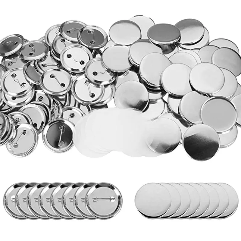 2022 NEW 100PCS Metal Button Pins Blank Button Badge Parts Maker значки набор 25MM/32MM/37MM/44MM/50MM/56MM/58MM/75MM