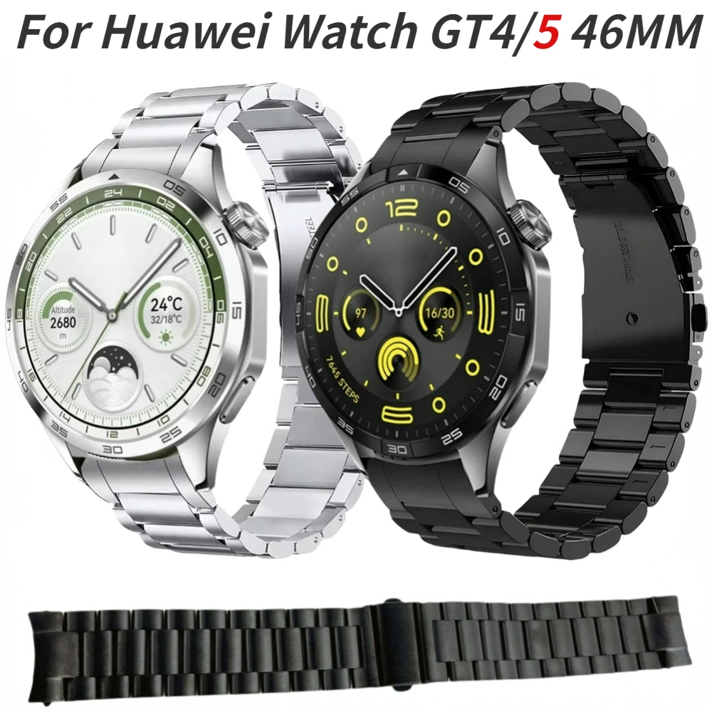 

No Gap Metal Strap for Huawei Watch GT4 46mm Smart Watch Original Stainless steel Wristband for Huawei Watch GT5 46MM Watchband