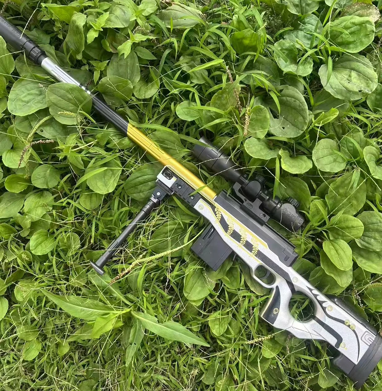 Manual Launchable Toy Gun Gel Ball Shooter Artificial Sniper Model for Boys Game Toy
