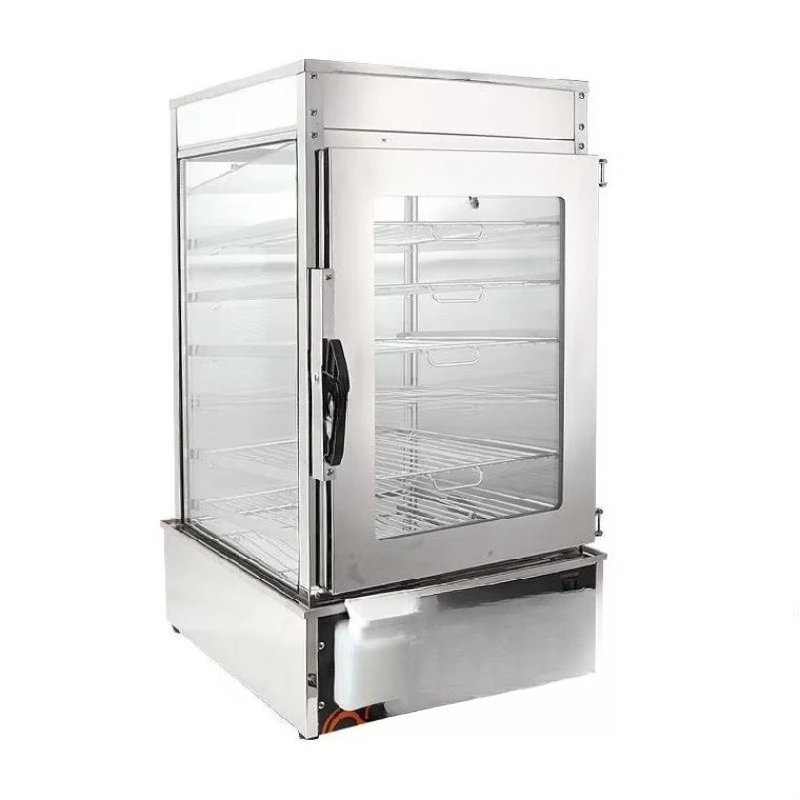 Industrial Food Steaming Heated Dumpling Steamer, Rectangular 6 Layer Sweet Corn Steamer Vegetable Bread Hot Dog Steamer