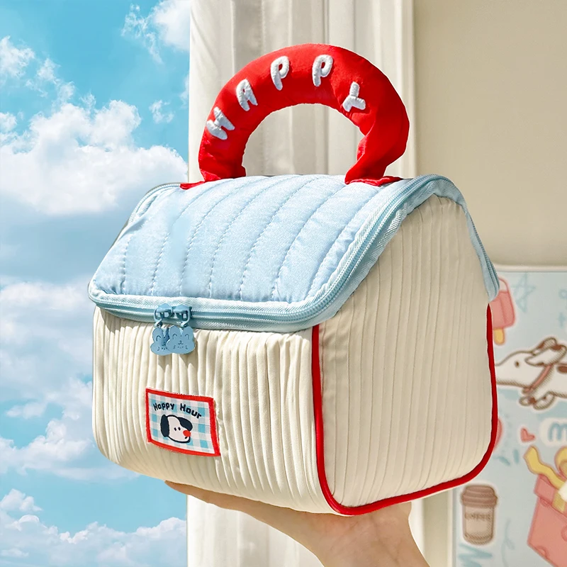 

2025 New Large-capacity Cosmetic Bag Organizer Portable Travel Organizing Bag Cute House Women Girls Toiletries Partition Bags