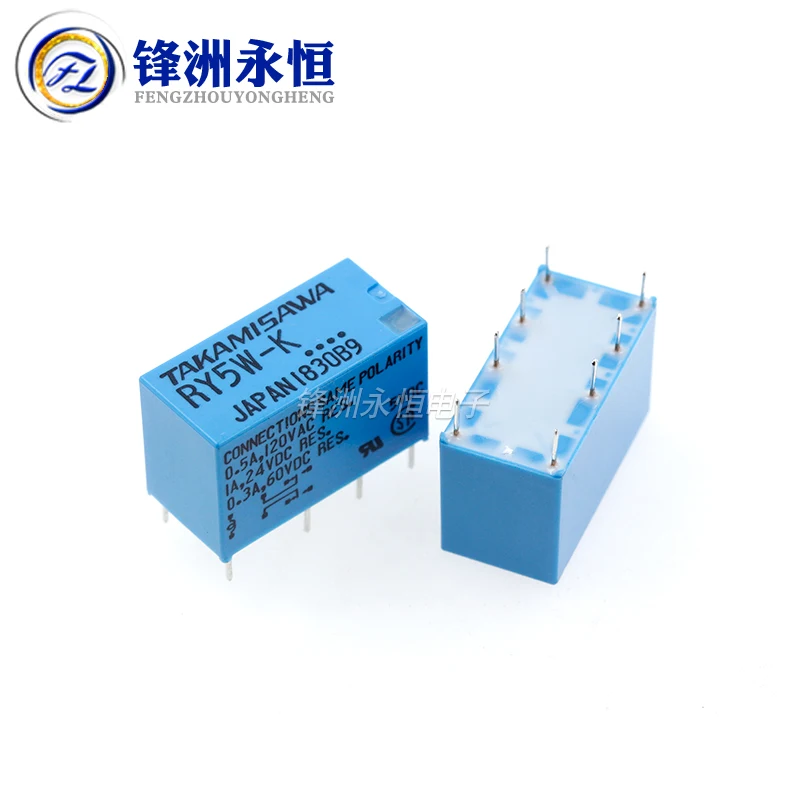 10pcs/lot 100%Original New TAKAMISAWA RY5W-K 5VDC RY12W-K 12VDC RY24W-K 24VDC JY12H-K JY24H-K 1A 8PIN Signal Relay