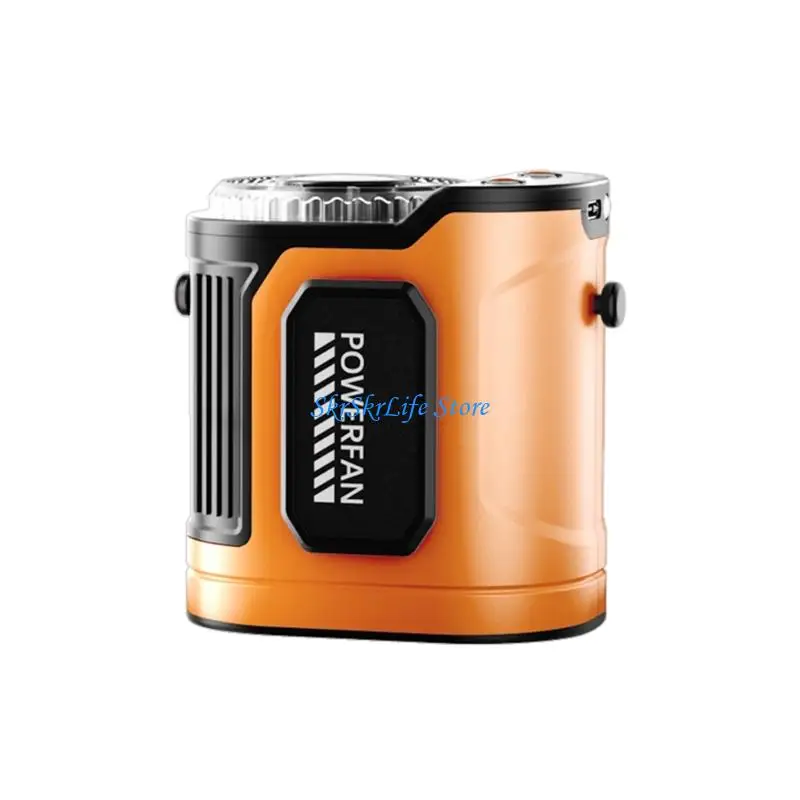 

E65E Heavy Duty Rechargeable Body Fan Multiple Wind Strength Option Clip On with Emergency Light for Construction