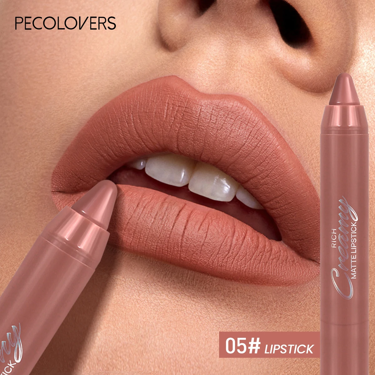 Meerdere kleuren matte lipliner, gebruik als lipliner en lippenstift, gemakkelijk nauwkeurig aan te brengen, waterdicht, langdurige anti-aanbaklaag