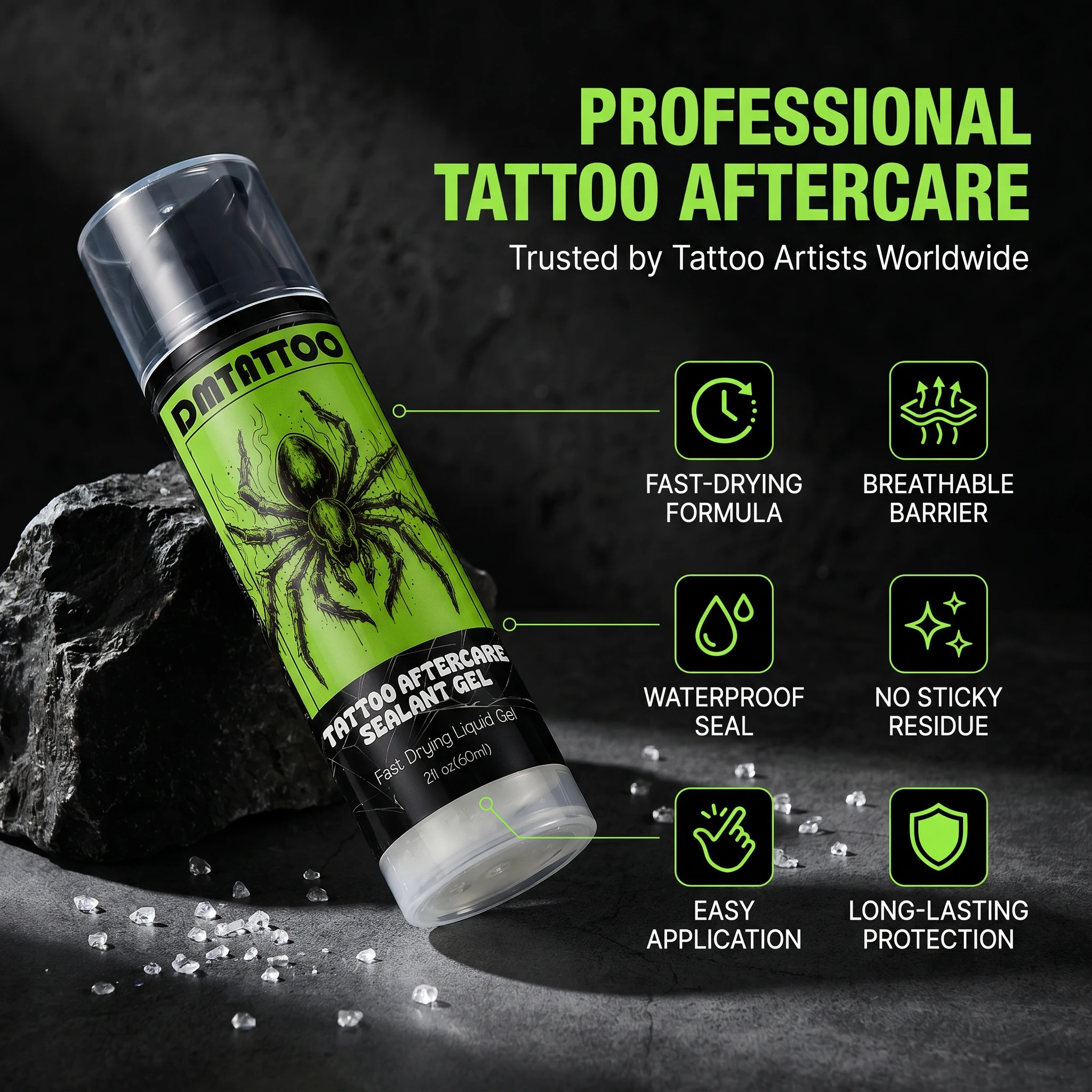 30/60ml Tattoo Aftercare Sealant Gel Tattoo Aftercare Cream Tattoo Natural Healing Ingredients Waterproof Protector Repair Gel