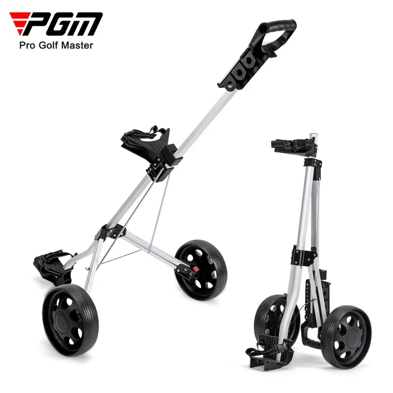 

PGM Golf Trolley 2 Wheels Foldable Hand Push Pull Bag Hand-cart Golf Course QC002