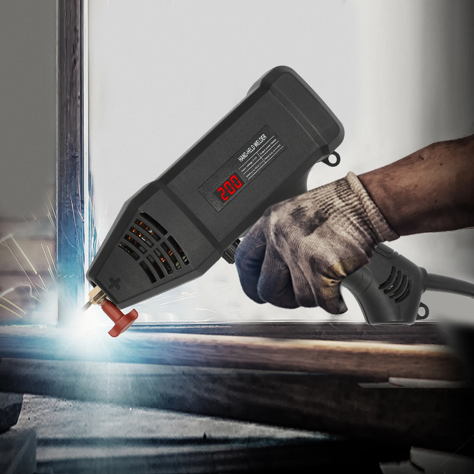 

3000W Handheld Welder 220v Low Noise Welder With LED Display Screen For Automobile Machinery Repair Pure Copper Welding Tools