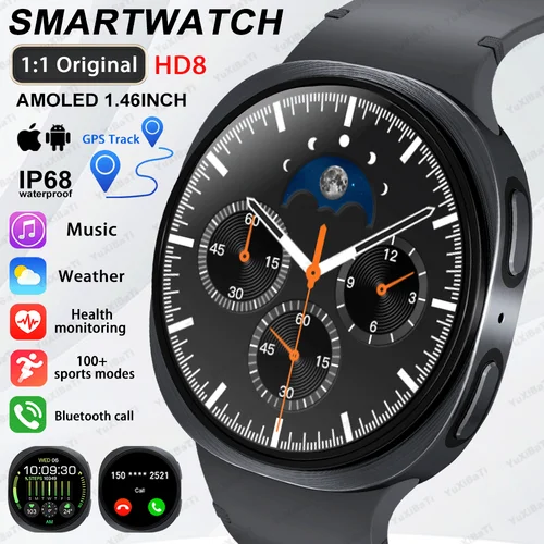 2025 nuevo reloj 8 GPS Track relojes inteligentes para hombres mujeres salud deporte AMOLED ritmo cardíaco NFC Bluetooth llamada impermeable Smartwatch